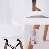 NNEDSZ 2X Retro Dining Cafe Chair DSW WHITE