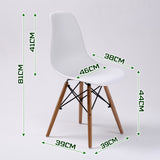 NNEDSZ 2X Retro Dining Cafe Chair DSW WHITE