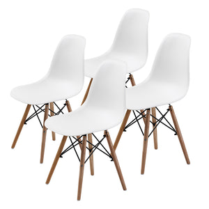 NNEDSZ 4X Retro Dining Cafe Chair DSW WHITE