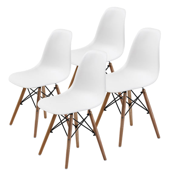 NNEDSZ 4X Retro Dining Cafe Chair DSW WHITE