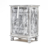NNEDSZ 2X Bedside Table 3 Drawer Vintage Side Table Storage Cabinet Bedroom CLARA GREY