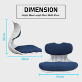 NNEDSZ Slender Chair Posture Correction Seat Floor Lounge Padded Stackable BLUE