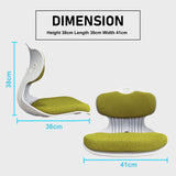 NNEDSZ 2X Slender Chair Posture Correction Seat Floor Lounge Padded Stackable LIME