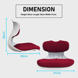 NNEDSZ 2X Slender Chair Posture Correction Seat Floor Lounge Padded Stackable RED