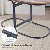 NNEDSZ 3 Piece Set Coffee Table & Ottoman Wood Side End Table Industrial - CREAM GREY