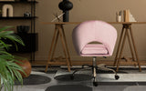 Office Desk Chair - Velvet Home Office Swivel Computer Seat COVE PINK