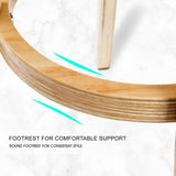 NNEDSZ 4X Wooden Bar Stool Dining Chair Fabric LEILA 72cm GREY