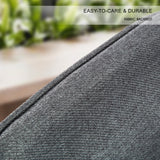NNEDSZ 2X Wooden Bar Stool Dining Chair Fabric SOPHIA 74cm GREY