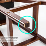 NNEDSZ 4X Wooden Bar Stool Dining Chair Leather SOPHIA 65cm WHITE BROWN