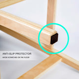 NNEDSZ 4X Wooden Bar Stool Dining Chair Leather SOPHIA 74cm WHITE