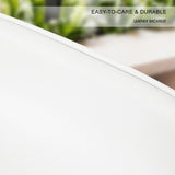 NNEDSZ 4X Wooden Bar Stool Dining Chair Leather SOPHIA 74cm WHITE