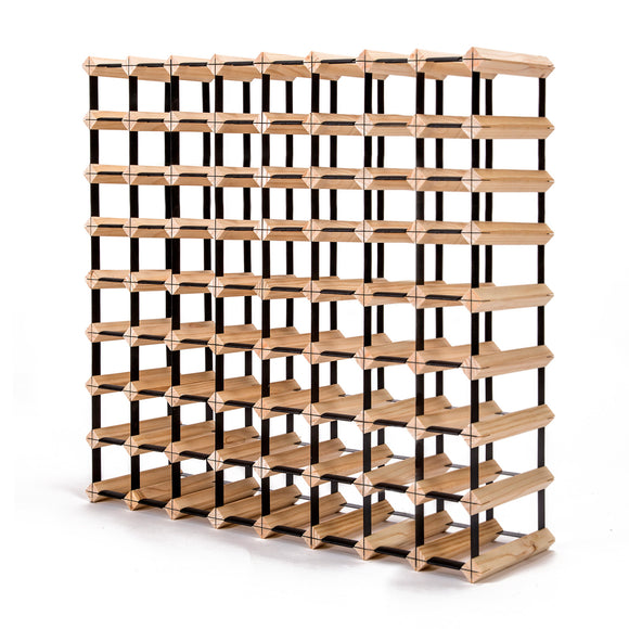 NNEDSZ Timber Wine Rack Storage Cellar Organiser 72 Bottle