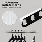 NNEDSZ 50X Plus Hanger Multiple Clothes Rack Organizer Foldable 10 Holes BLACK