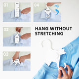 NNEDSZ 50X Plus Hanger Multiple Clothes Rack Organizer Foldable 10 Holes WHITE