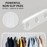 NNEDSZ 50X Plus Hanger Multiple Clothes Rack Organizer Foldable 10 Holes WHITE