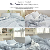 NNEDSZ Saesom Flua Snow Comforter Set Double Cool Quilt Bedspread BLUE