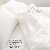 NNEDSZ Saesom Flua Snow Comforter Set Queen Cool Quilt Bedspread WHITE