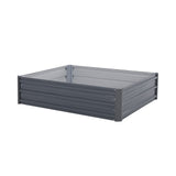 NNEDSZ Raised Garden Bed Galvanised Steel Planter 120 x 90 x 30cm GREY