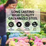 NNEDSZ Raised Garden Bed Galvanised Steel Planter Oval 160 x 80 x 45cm GREY