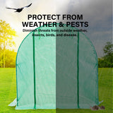 NNEDSZ Greenhouse Walk-In Shed 3x2x2M PE Dome Tunnel Polytunnel