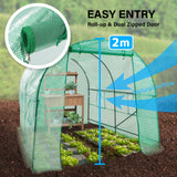 NNEDSZ Greenhouse Walk-In Shed 3x2x2M PE Dome Tunnel Polytunnel