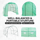 NNEDSZ Greenhouse Walk-In Shed 3x2x2M PE Dome Tunnel Polytunnel