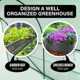 NNEDSZ Greenhouse Walk-In Shed 3x2x2M PE Dome Tunnel Polytunnel