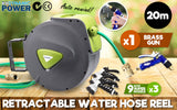 NNEDSZ Garden Water Hose Retractable Rewind Reel Wall Mounted 20M + Brass Gun