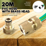 NNEDSZ Garden Water Hose Retractable Rewind Reel Wall Mounted 20M + Brass Gun