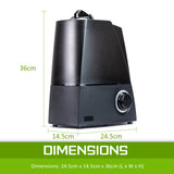 NNEDSZ Air Humidifier Ultrasonic Cool Diffuser 6L BLACK
