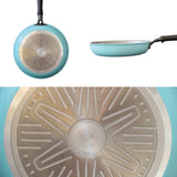 NNEDSZ Fanjini Stone Frypan Frying Pan 28cm Non-Stick Induction Ceramic Round PURE SKY BLUE