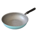 NNEDSZ Fanjini Stone Wok Wokpan 28cm Non-Stick Induction Ceramic Round PURE SKY BLUE