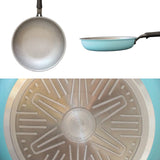 NNEDSZ Fanjini Stone Wok Wokpan 28cm Non-Stick Induction Ceramic Round PURE SKY BLUE