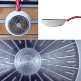 NNEDSZ Jiniart Wok Wokpan 28cm Non-Stick Ceramic Induction Ergonomic Round WHITE