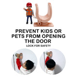 NNEDSZ 4X Door Lever Lock Pet Child Proof Adhesive Kid Safety Handle Lock APRICOT PINK