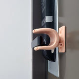 NNEDSZ 4X Door Lever Lock Pet Child Proof Adhesive Kid Safety Handle Lock APRICOT PINK