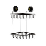 NNEDSZ Double Corner Shelf Removable Suction BLACK