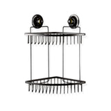 NNEDSZ Double Corner Shelf Removable Suction BLACK