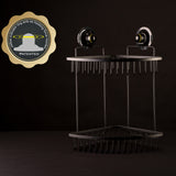 NNEDSZ Double Corner Shelf Removable Suction BLACK