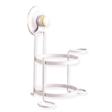 NNEDSZ Hair Dryer Brush Comb Holder Removable Suction WHITE