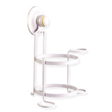 NNEDSZ Hair Dryer Brush Comb Holder Removable Suction WHITE