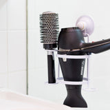 NNEDSZ Hair Dryer Brush Comb Holder Removable Suction WHITE