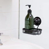 NNEDSZ Soap Holder Basket Removable Stainless Suction BLACK
