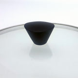 NNEDSZ KOMAN Stainless Steel Glass Lid with Bakelite Handle - 28cm