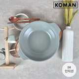 NNEDSZ KOMAN Shinewon Vinch IH Two Hands Wok 28cm Ceramic Non-stick Titanium GREY