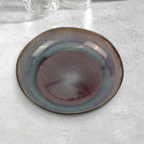 NNEDSZ 3 Pieces Reactive Glazed Ceramic Organic Fine Dinner Set with Plate and Bowl EARTHY BLUE BROWN