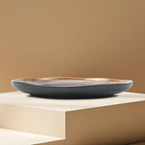 NNEDSZ 3 Pieces Reactive Glazed Ceramic Organic Fine Dinner Set with Plate and Bowl EARTHY BLUE BROWN