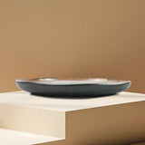 NNEDSZ 3 Pieces Reactive Glazed Ceramic Organic Fine Dinner Set with Plate and Bowl EARTHY BLUE BROWN