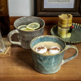 NNEDSZ 2X Reactive Glazed Ceramic Organic Coffee Mug 350ml Natural EARTHY GREY BLUE