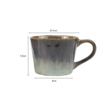 NNEDSZ 2X Reactive Glazed Ceramic Organic Coffee Mug 350ml Natural EARTHY GREY BLUE